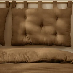 Tête de lit coussin gaze de coton (80 x 50 cm) Gaïa Camel