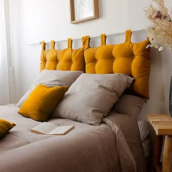 Tête de lit coussin (45 x 70 cm) Panama Jaune moutarde