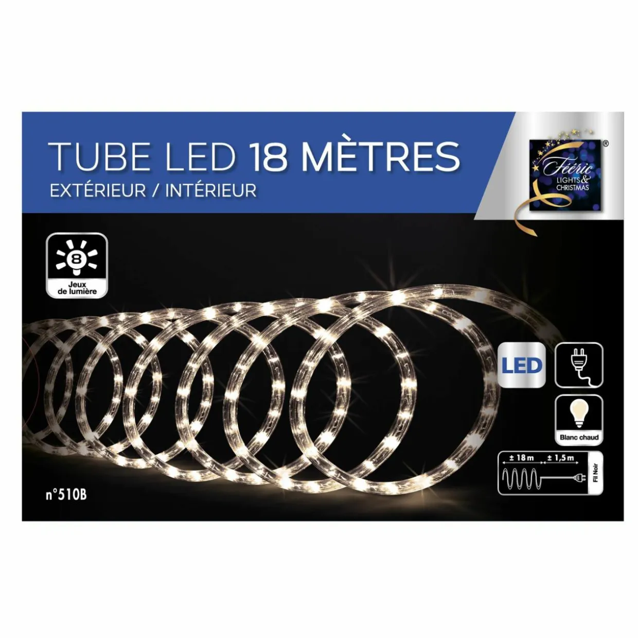 Tube lumineux 324 LED (18 m) Blanc chaud