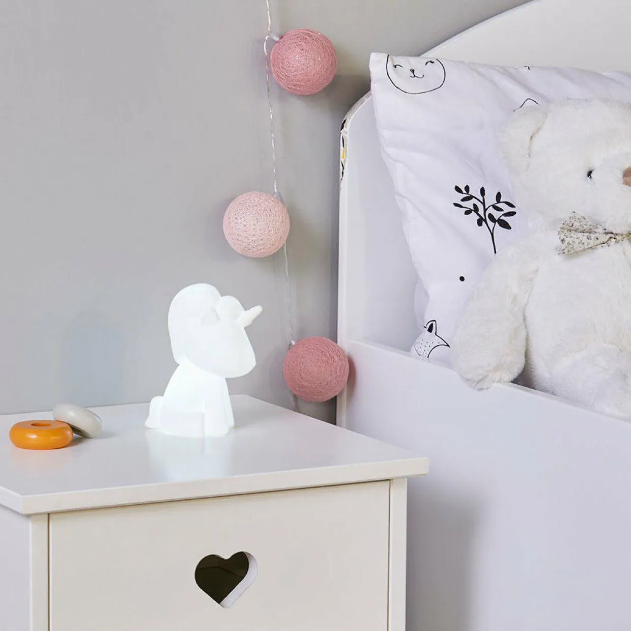 Veilleuse enfant (L 13,5 cm) Licorne Blanche