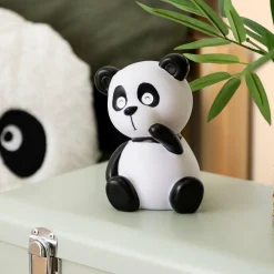 Veilleuse enfant à piles (10 x 13,5 cm) Panda Noire