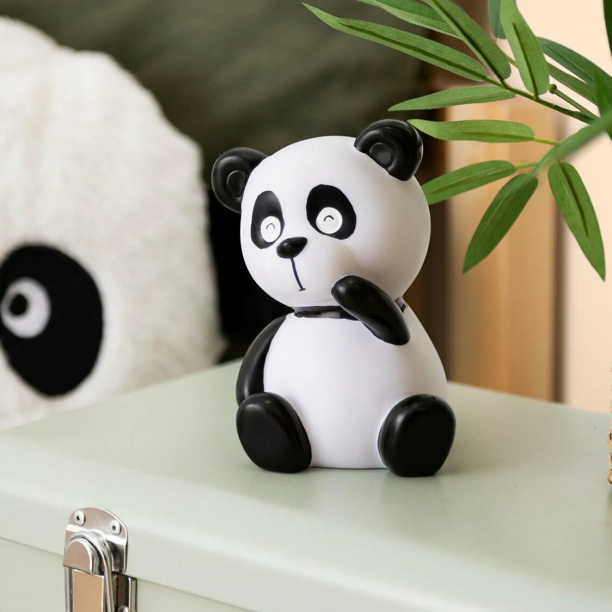 Veilleuse enfant à piles (10 x 13,5 cm) Panda Noire