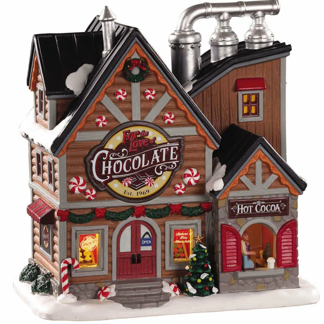 Village de Noël Lemax lumineux Fabrique Pour l'amour du chocolat