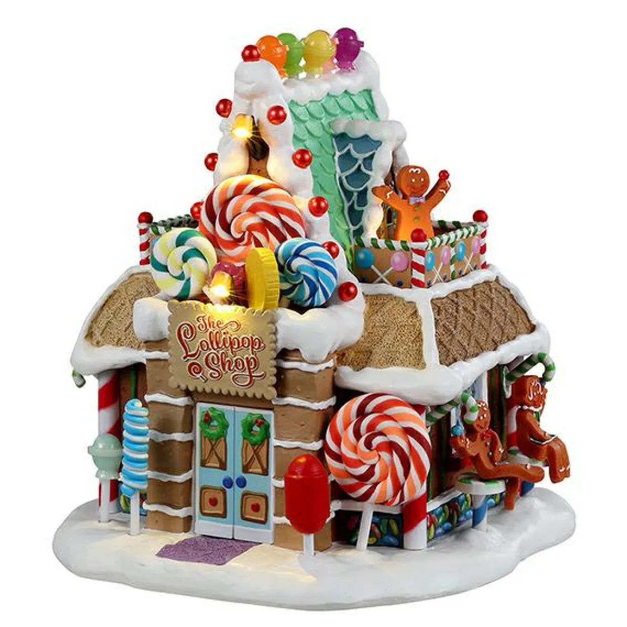 Village de Noël Lemax lumineux à piles Boutique de Bonbons Lollipop