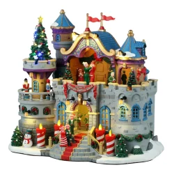Village de Noël Lemax lumineux, musical et animé Gala au château du Père Noël