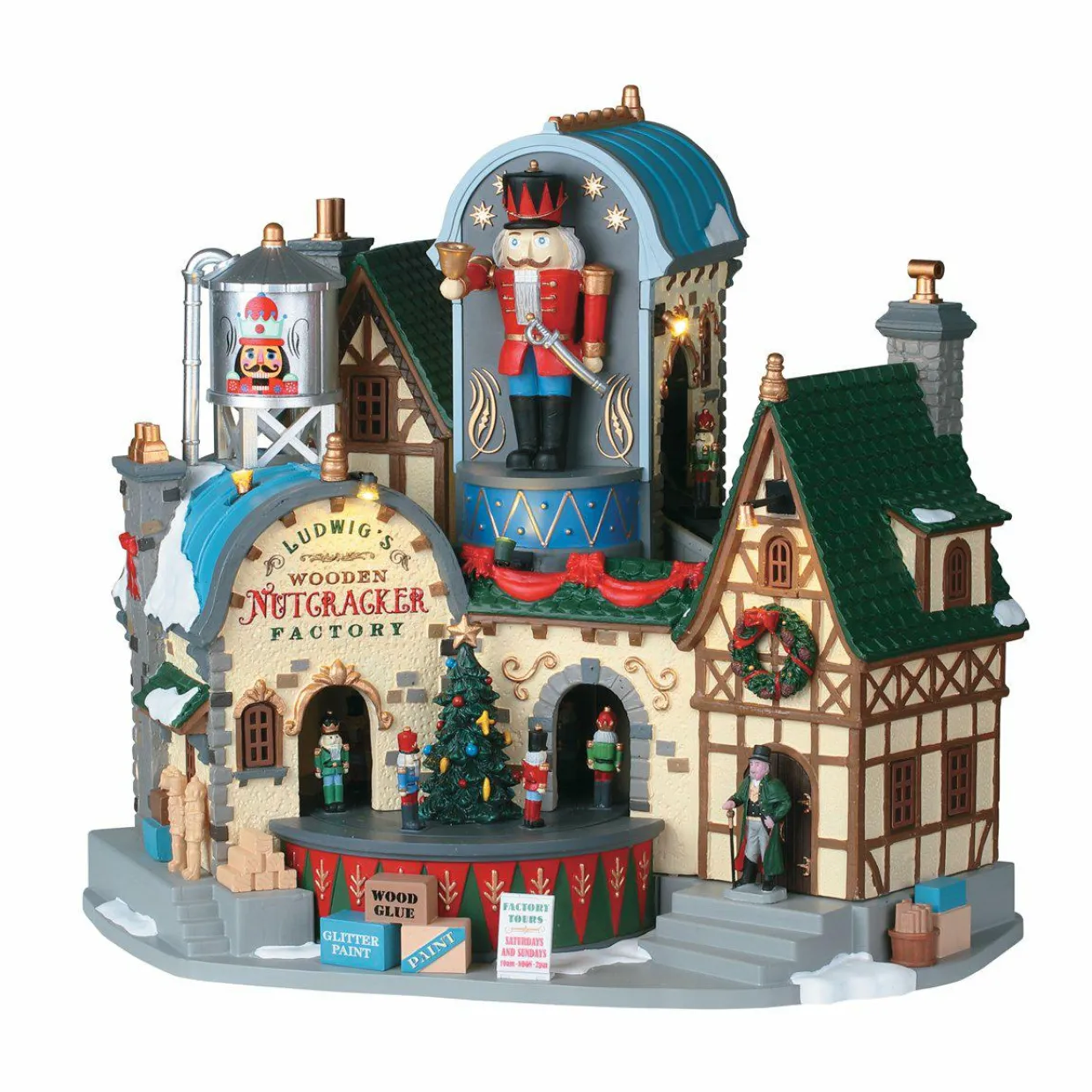 Village de Noël Lemax lumineux, musical et en mouvement Fabrique de Casse-Noisette