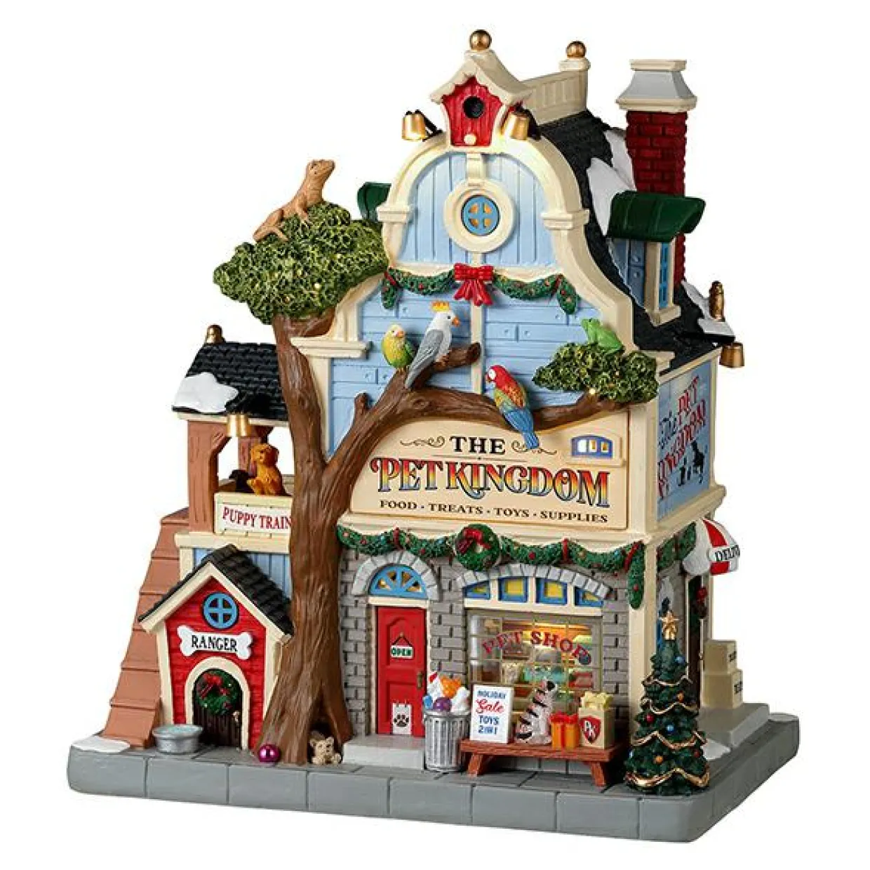 Village de Noël Lemax lumineux à piles Le Royaume des animaux