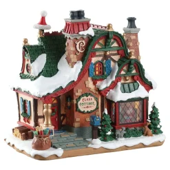 Village de Noël Lemax à piles lumineux Maison du Père Noël