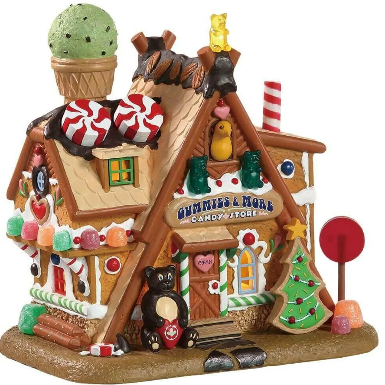 Village de Noël Lemax à piles lumineux Confiserie