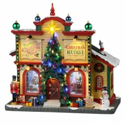 Village de Noël Lemax à piles lumineux Boutique de Cranberry Hill