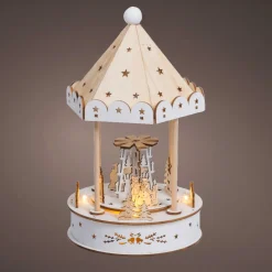 Village de Noël lumineux animé et musical à piles (H26 cm) Kiosque