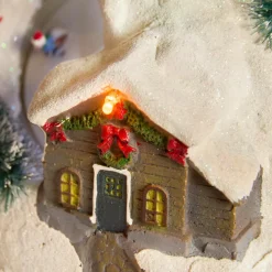 Village de Noël lumineux et musical Station de ski animée