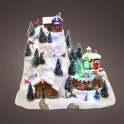 Village de Noël lumineux et musical Station de ski animée