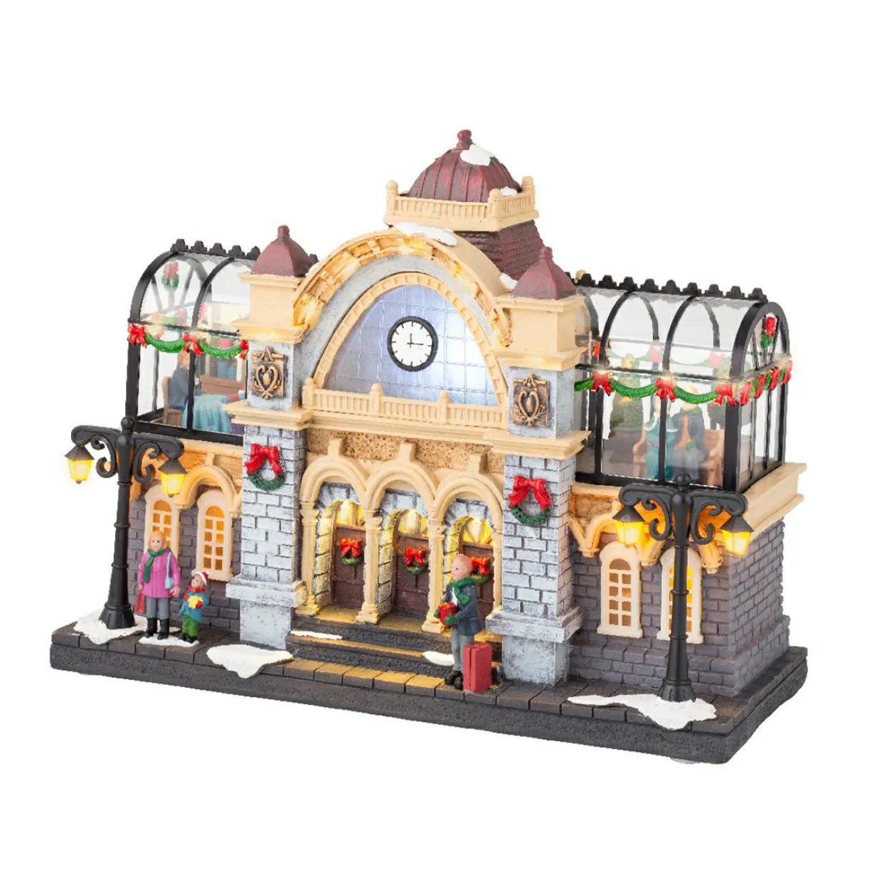 Village de Noël lumineux et musical Gare de train