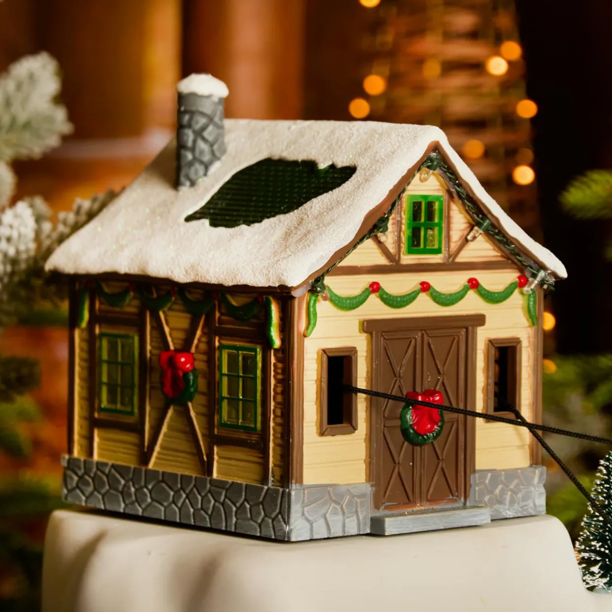 Village de Noël lumineux, musical et animé Télépherique