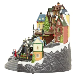 Village de Noël musical et animé (H37 cm) Grande gare