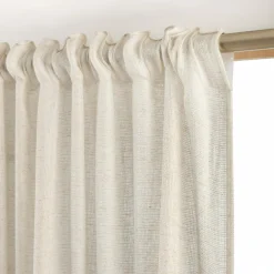 Voilage galon fronceur effet lin (140 x 240 cm) Luca Beige