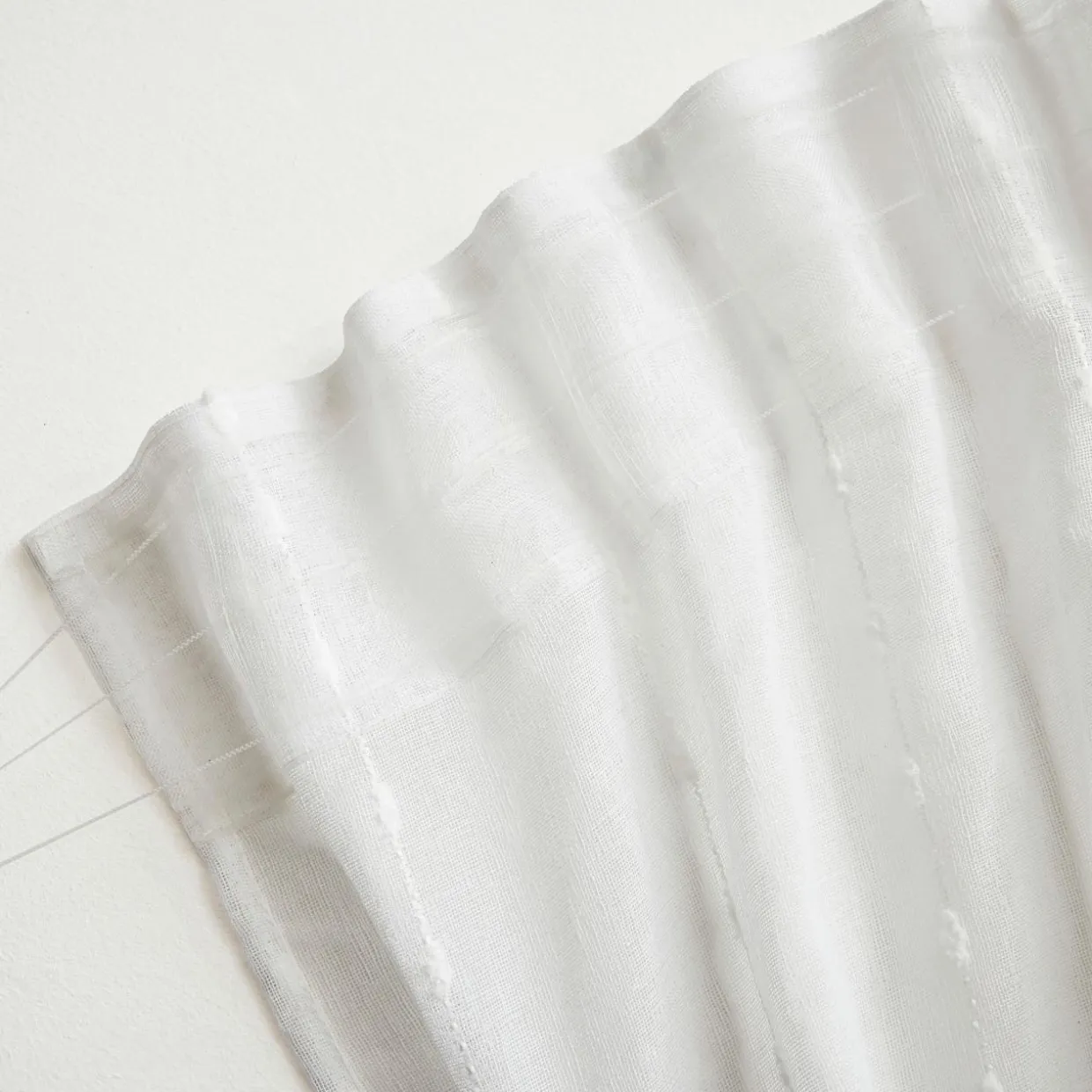 Voilage galon fronceur pompons (280 x 240 cm) Axel Blanc
