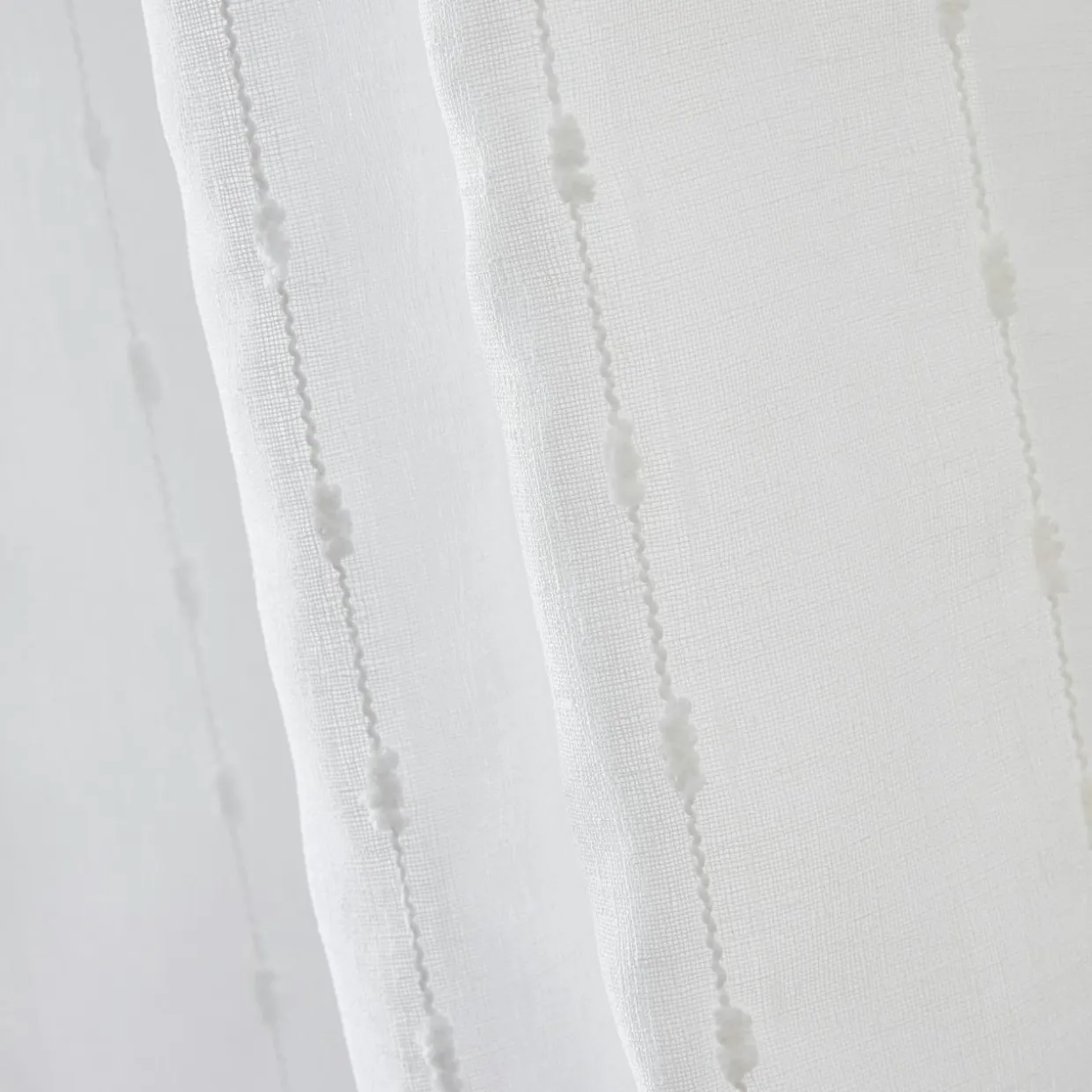 Voilage galon fronceur pompons (140 x 240 cm) Axel Blanc