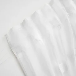 Voilage galon fronceur pompons (280 x 240 cm) Suzie Blanc