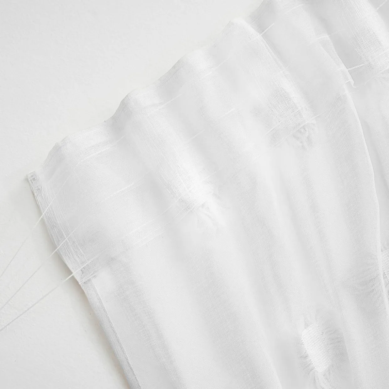 Voilage galon fronceur pompons (280 x 240 cm) Suzie Blanc