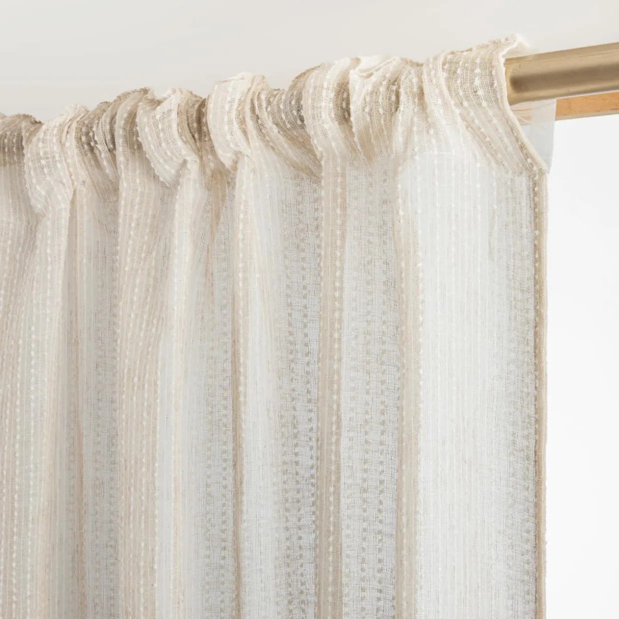 Voilage galon fronceur (140 x 240 cm) Arthur Beige