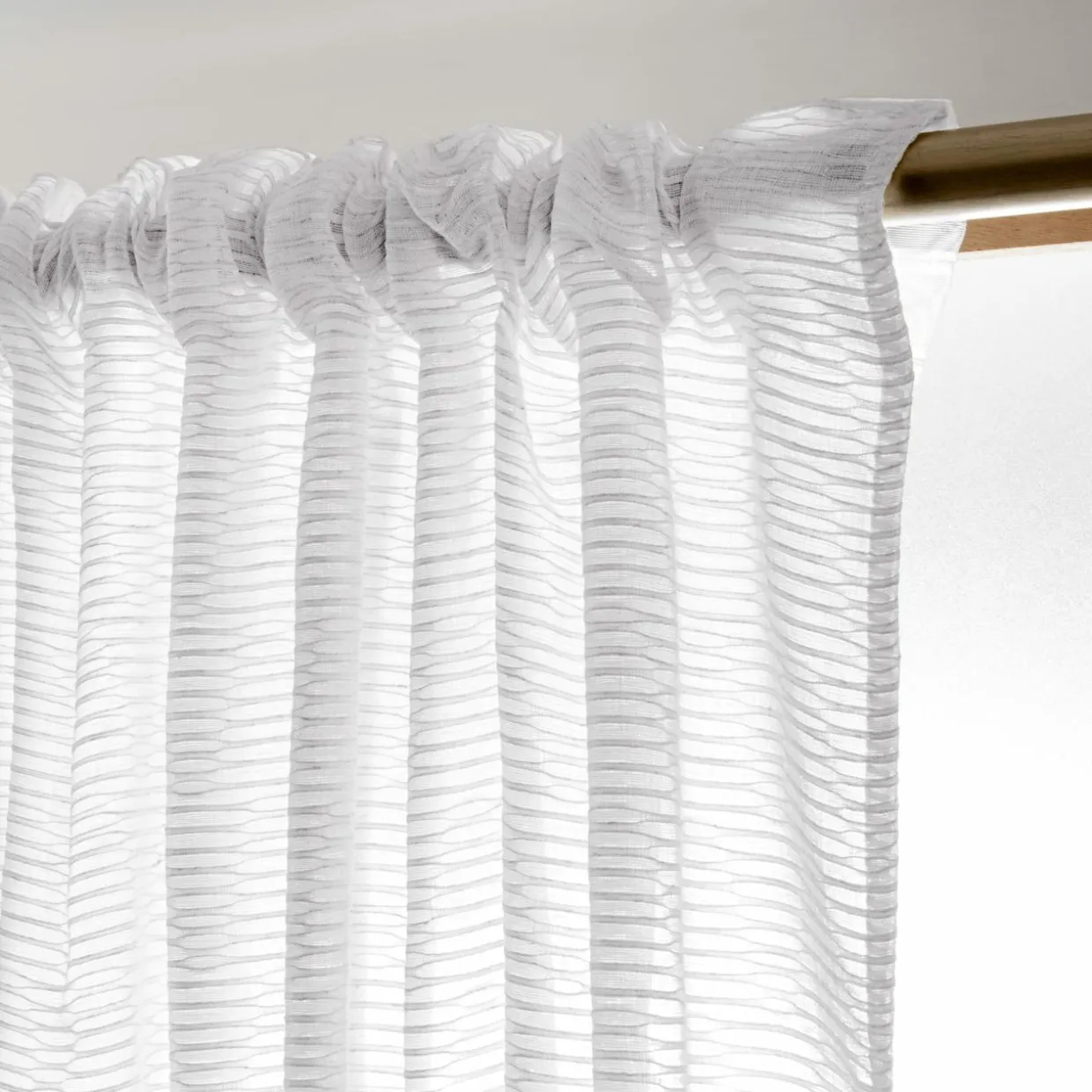 Voilage galon fronceur (140 x 240 cm) Maël Blanc
