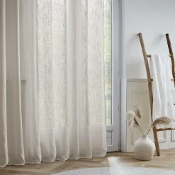 Voilage grande largeur effet lin (400 x 240 cm) Robin Beige