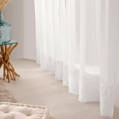 Voilage grande largeur œillets (240 x 240 cm) Solis Blanc