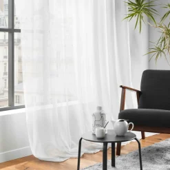 Voilage grande largeur œillets (400 x 240 cm) Lissea Blanc