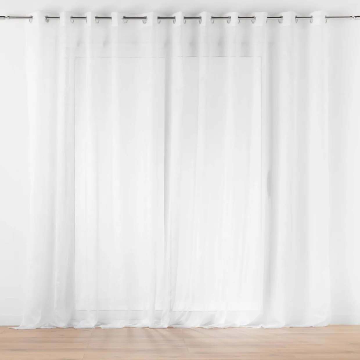 Voilage grande largeur œillets (400 x 240 cm) Lissea Blanc