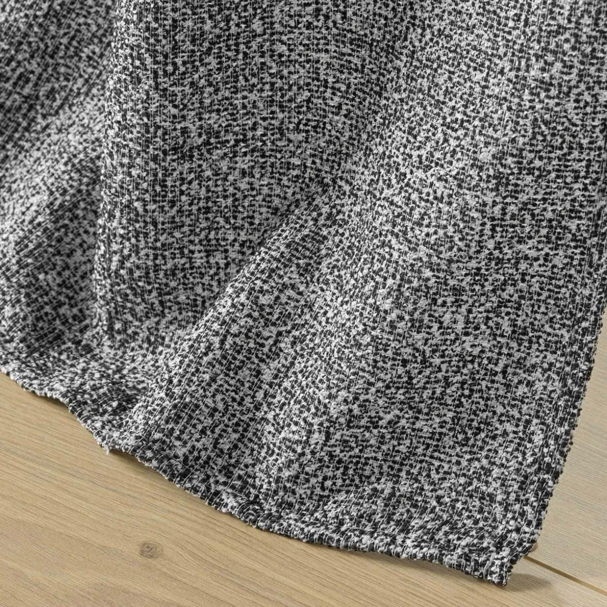 Voilage œillets effet lainage (140 x 240 cm) Loulaine Noir