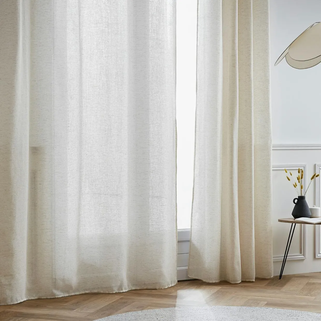 Voilage œillets effet lin (180 x 240 cm) Luca Beige