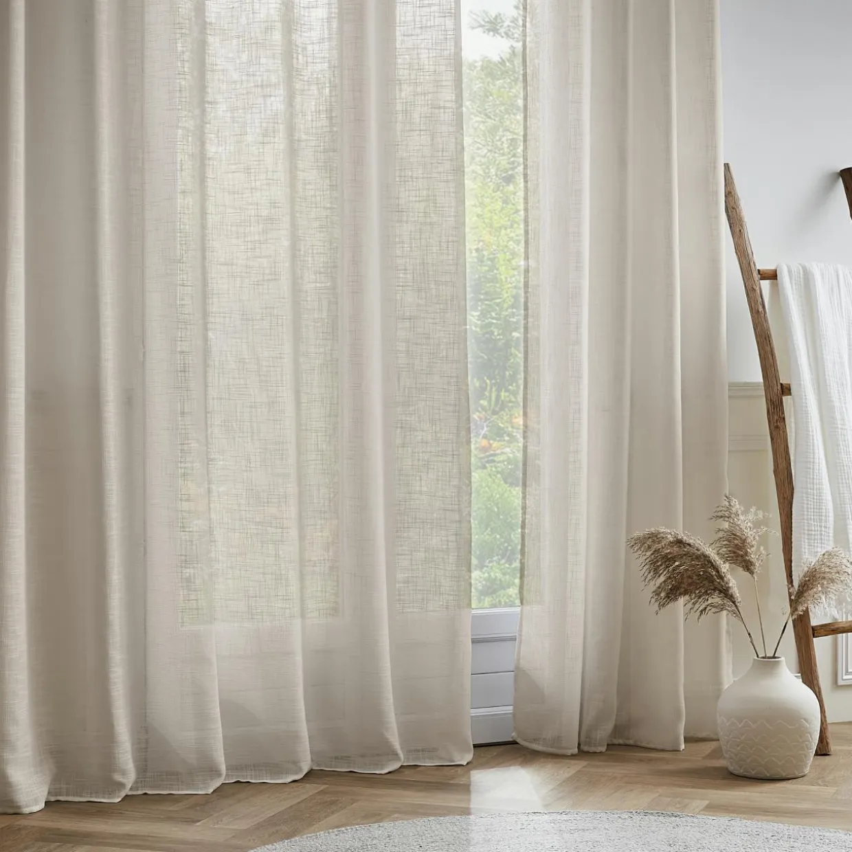 Voilage œillets effet lin (180 x 240 cm) Robin Beige