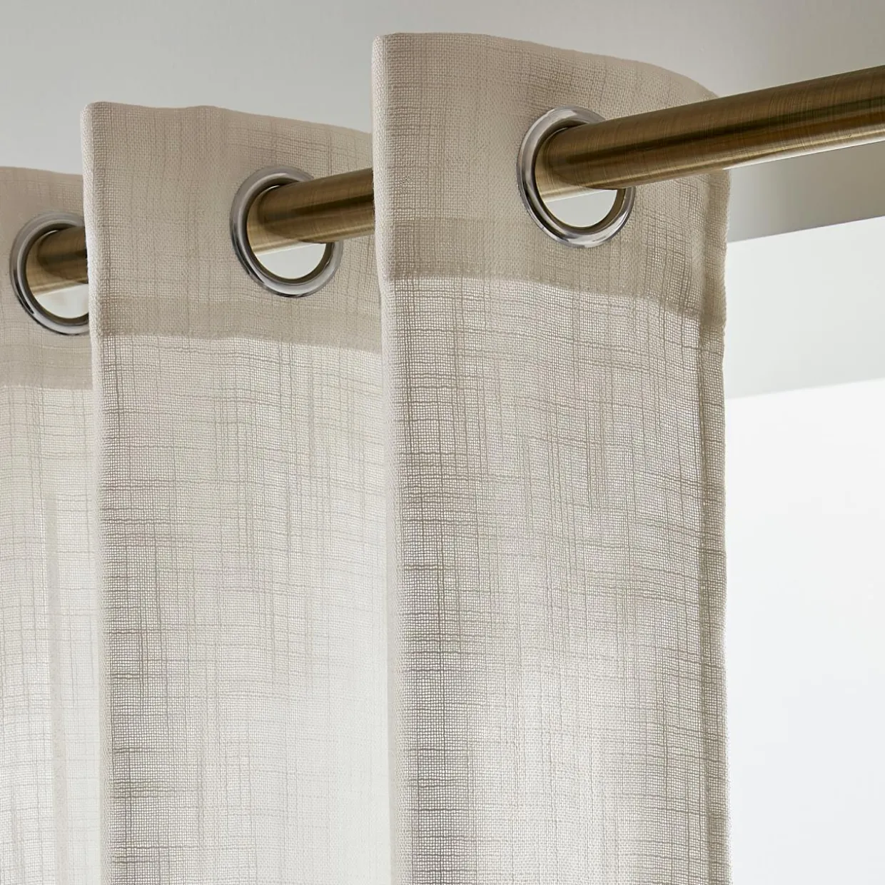 Voilage œillets effet lin (280 x 240 cm) Robin Beige