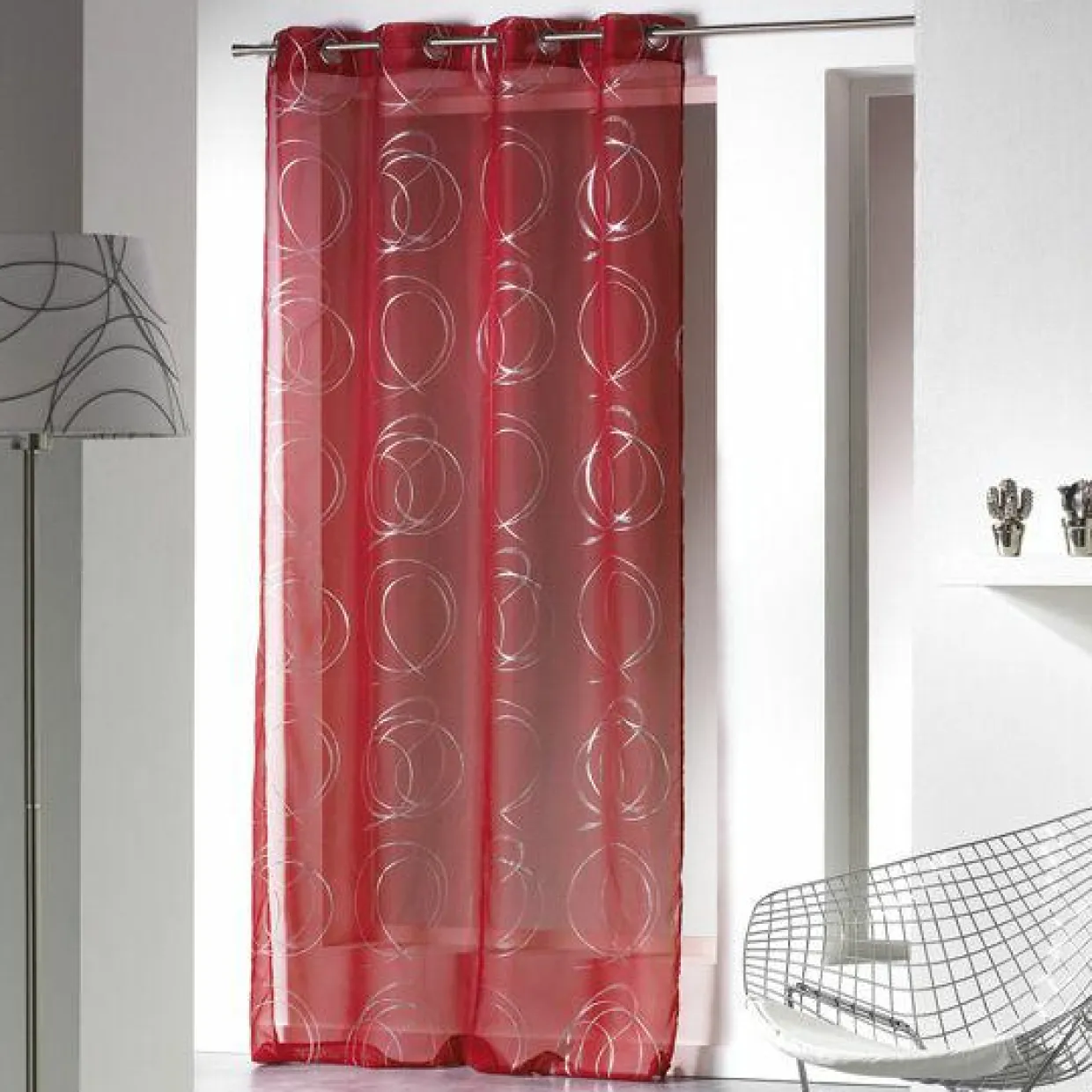 Voilage œillets (140 x 240 cm) Bully Rouge