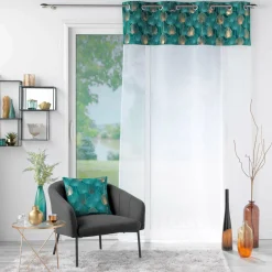 Voilage œillets (140 x 240 cm) Clairine Vert émeraude