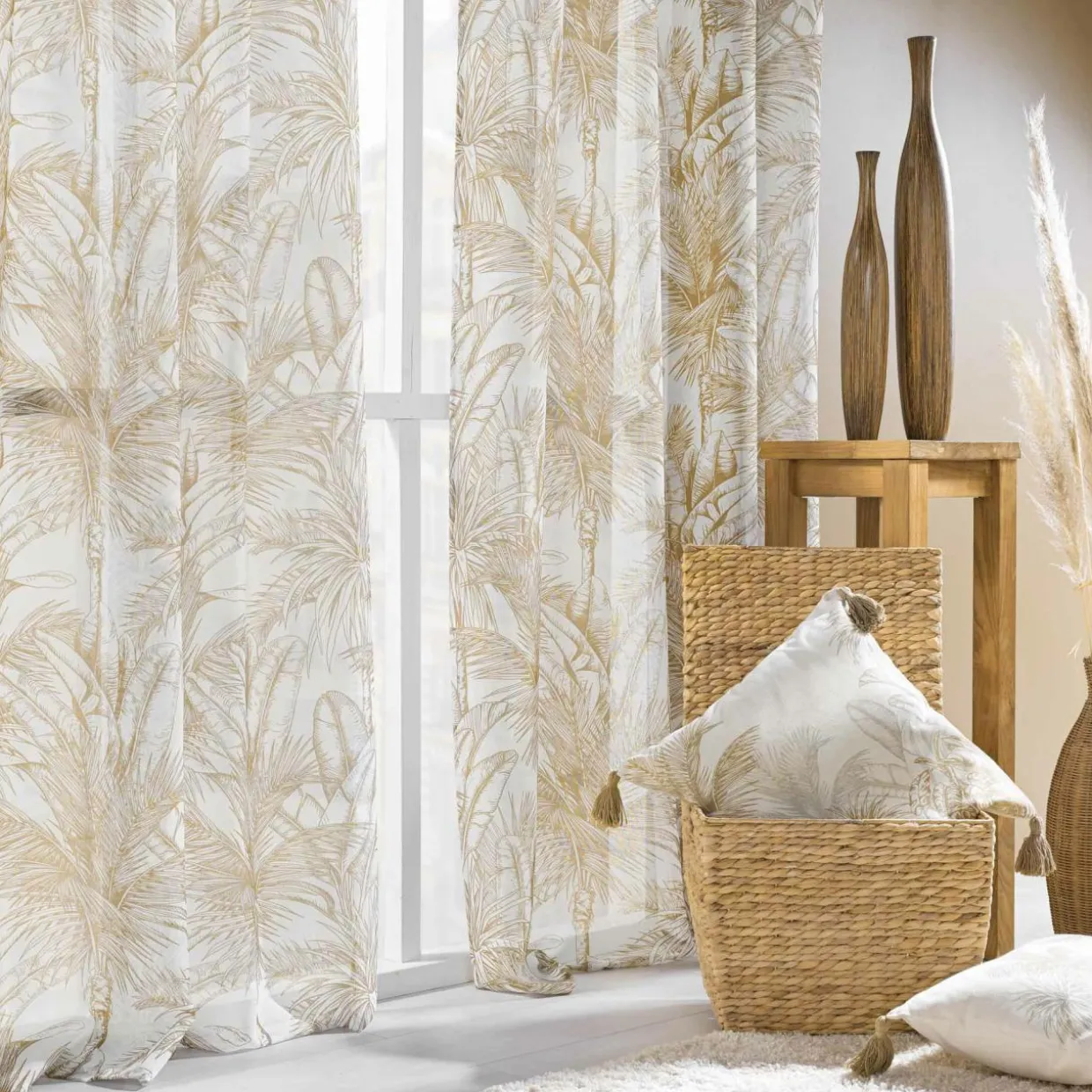 Voilage œillets (140 x 240 cm) Dune Beige