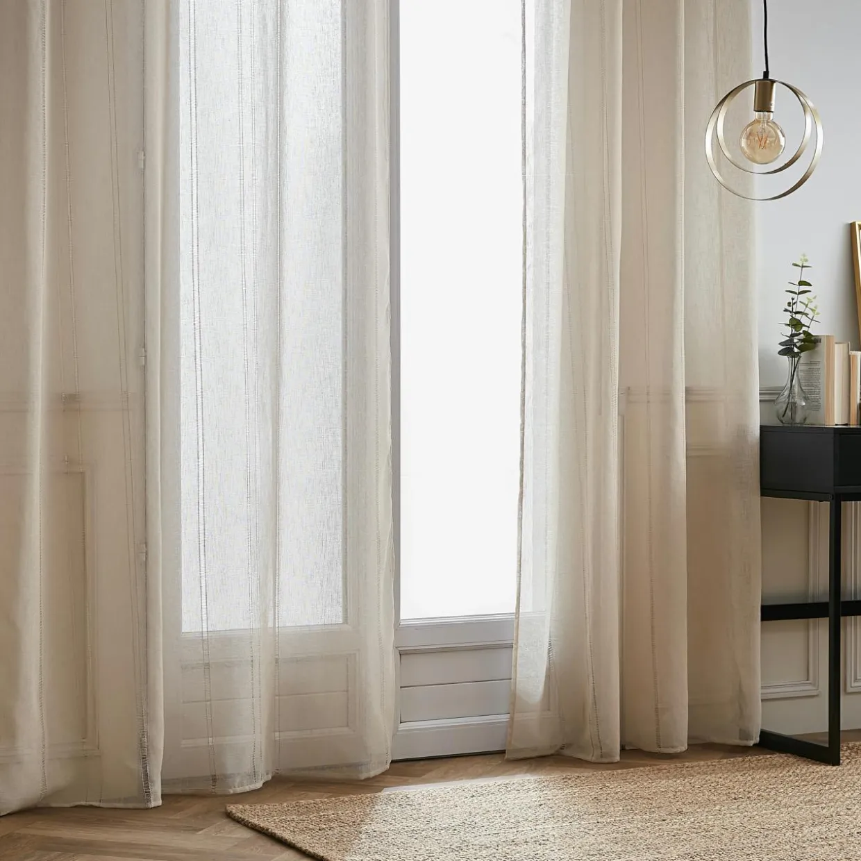 Voilage œillets (140 x 280 cm) Léontine Beige