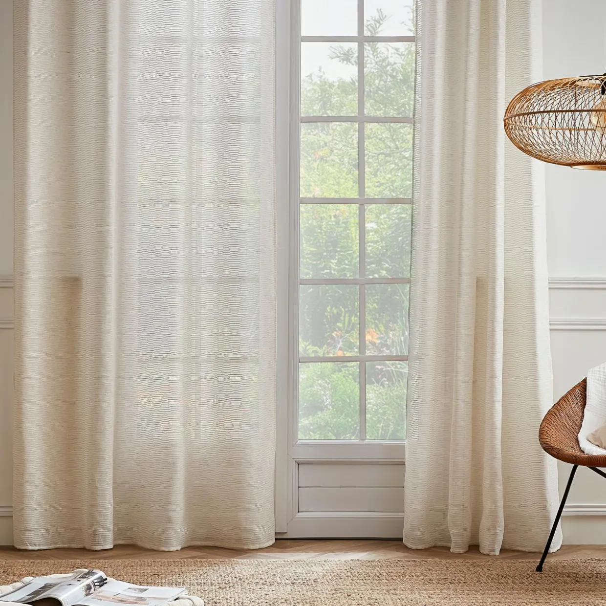 Voilage œillets (140 x 240 cm) Maël Beige