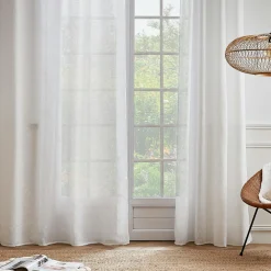 Voilage œillets (140 x 280 cm) Maël Blanc