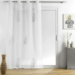 Voilage œillets (140 x 240 cm) Palmeor Argent