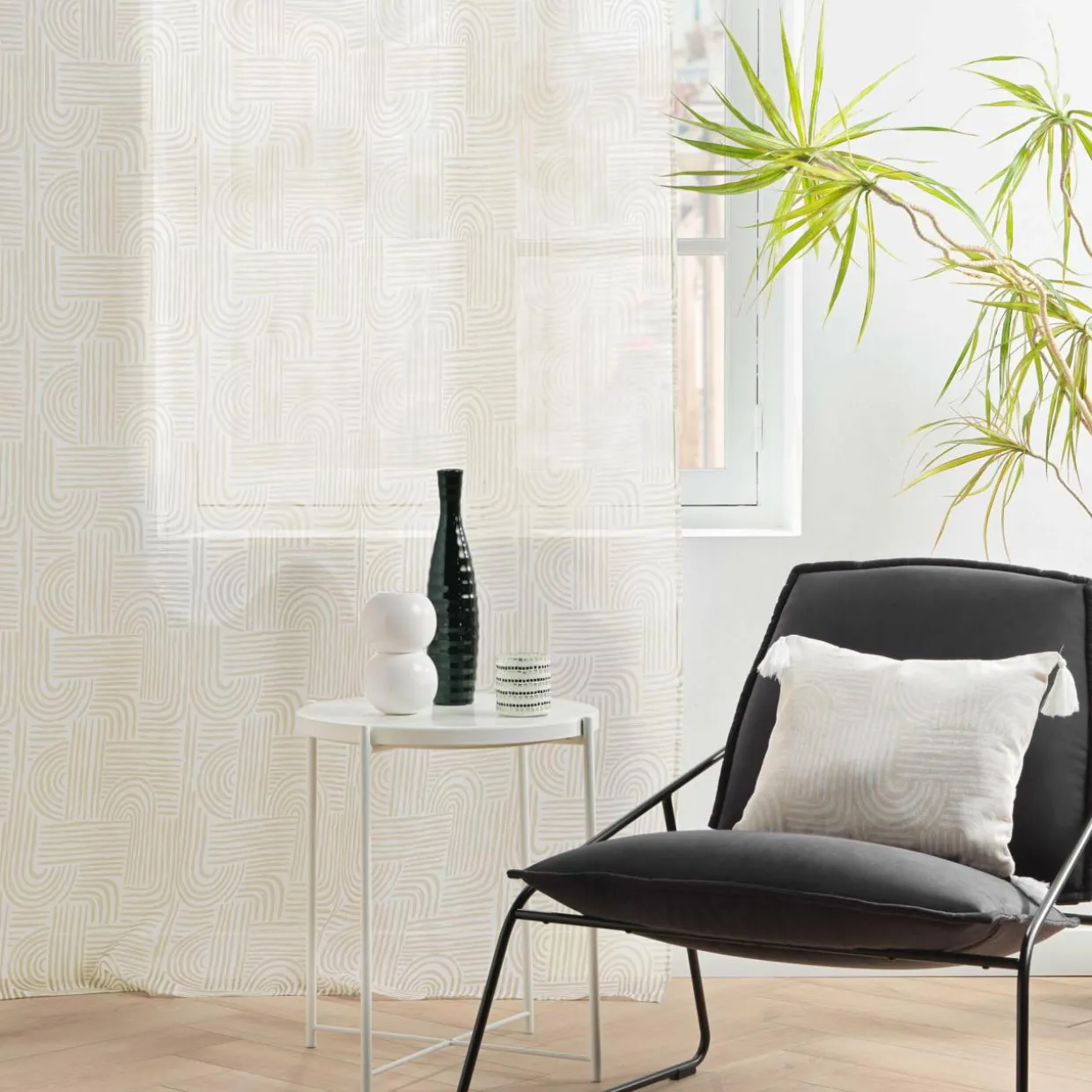 Voilage œillets (140 x 240 cm) Pandore Blanc
