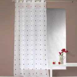 Voilage œillets (140 x 240 cm) Pointia Bordeaux