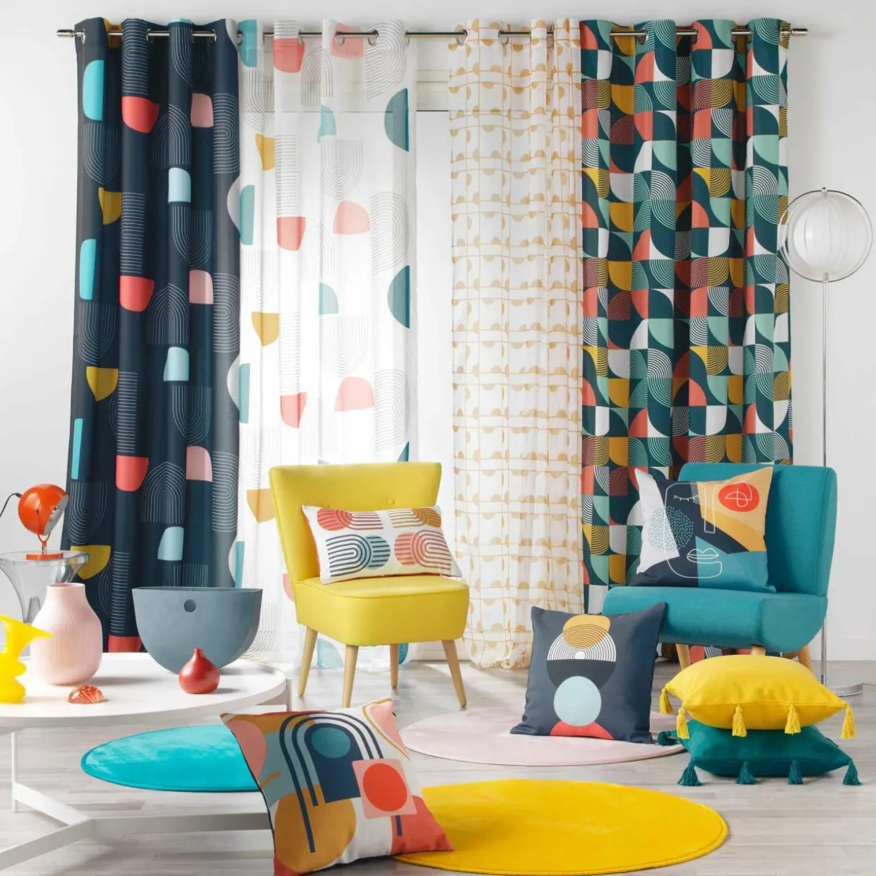 Voilage œillets (140 x 240 cm) Popart Multicolore