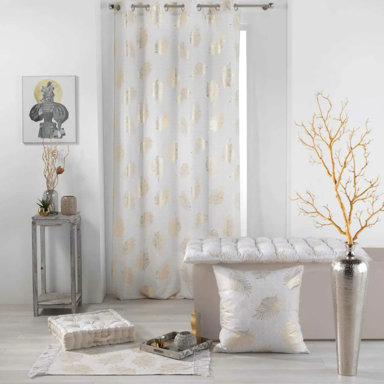 Voilage œillets (140 x 240 cm) Sunny Gold Or