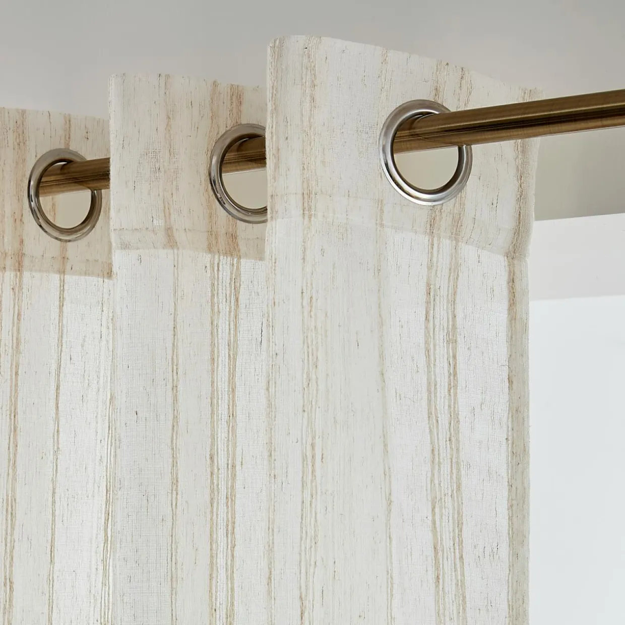 Voilage œillets (140 x 280 cm) Théo Beige