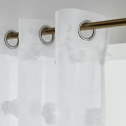 Voilage oeillets pompons (180 x 240 cm) Suzie Blanc