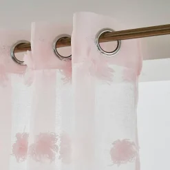 Voilage oeillets pompons (140 x 280 cm) Suzie Rose
