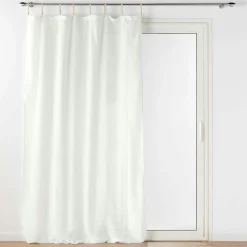 Voilage à passants coton (140 x 240 cm) Belani Blanc